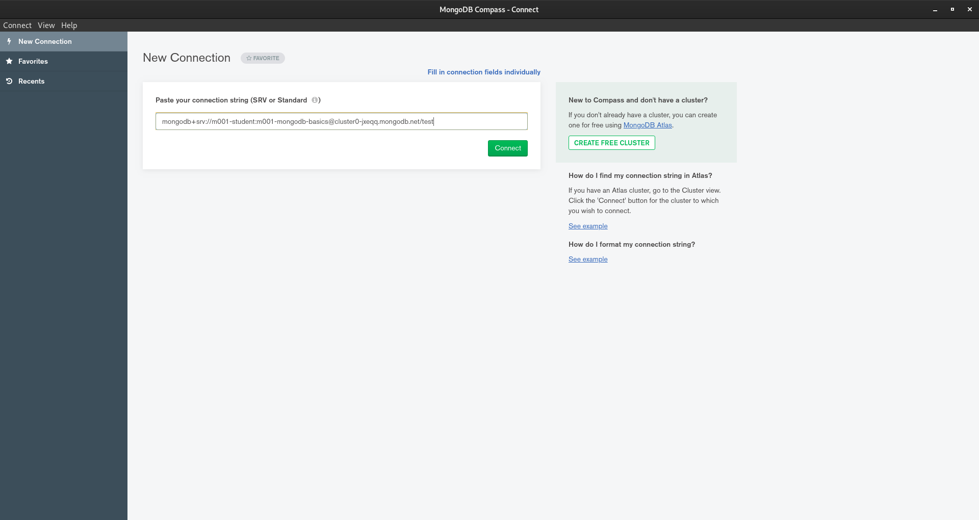 Mongo compass conexion