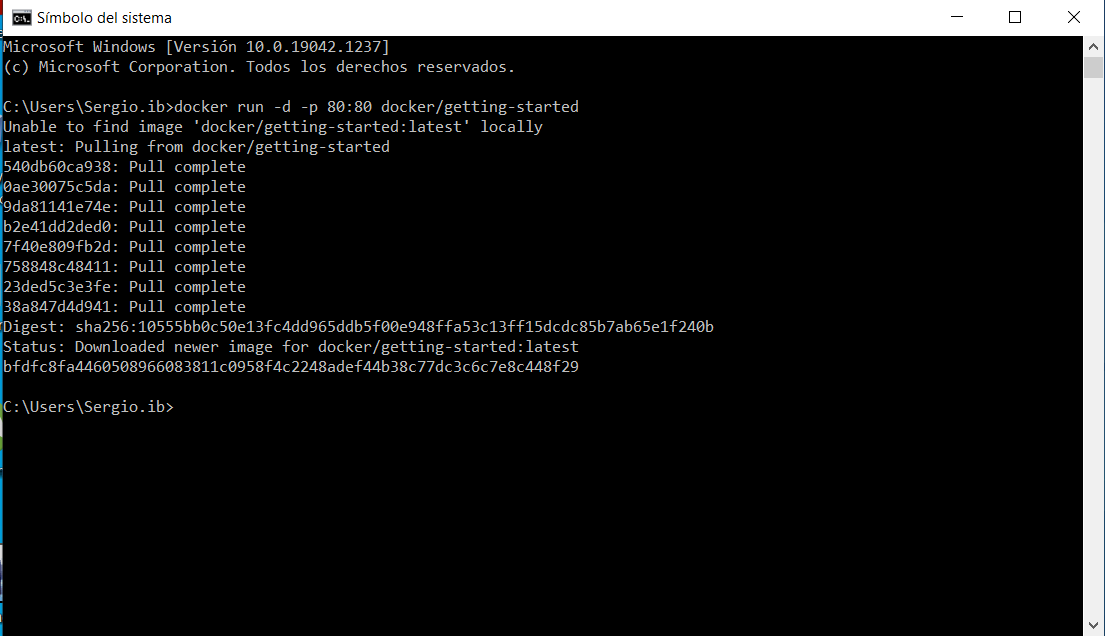 creación de contenedores