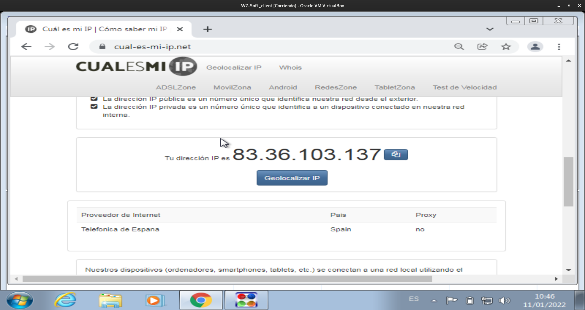 ip pública antes de activar VPN