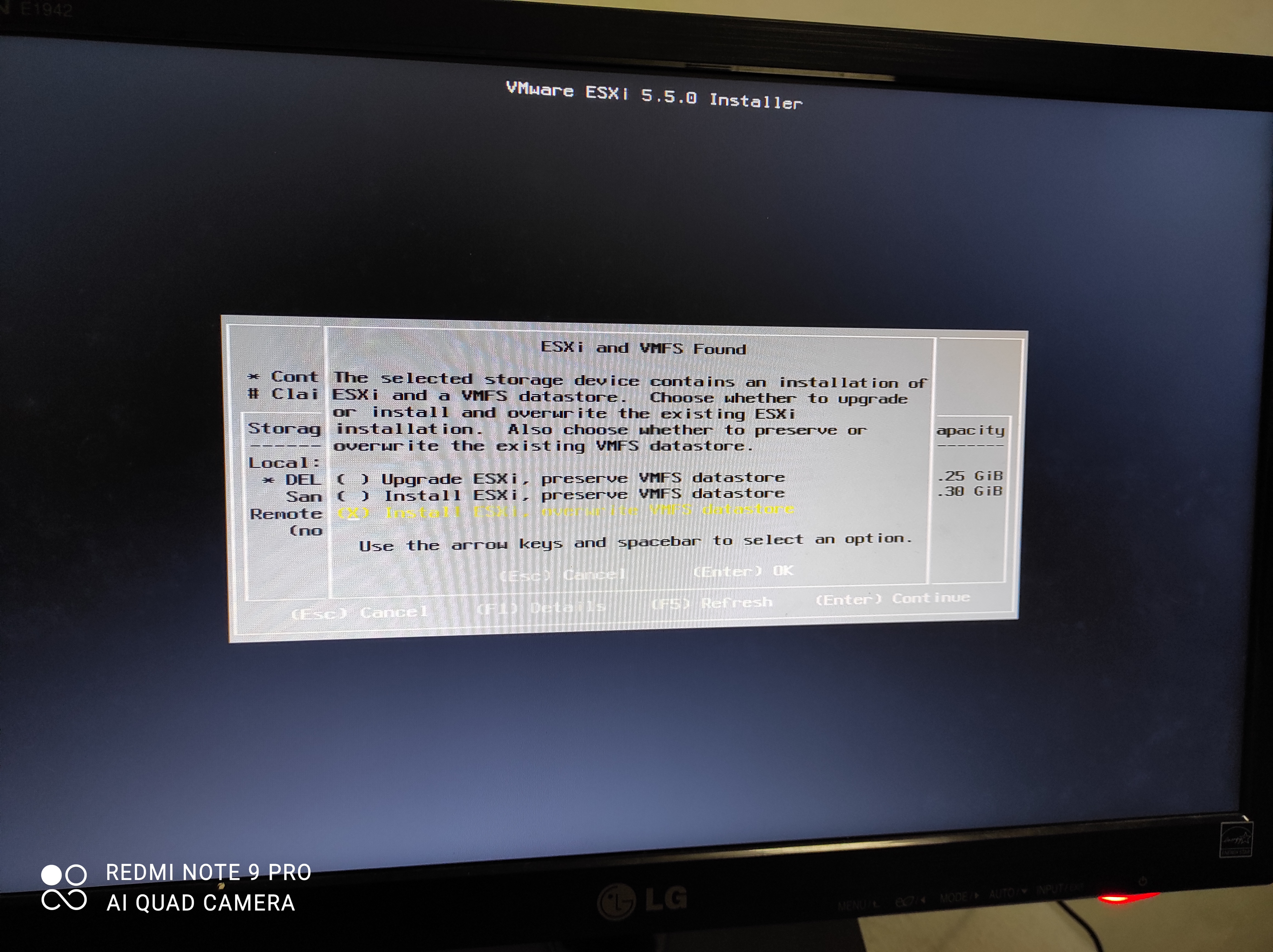seleccionamos almacenamiento